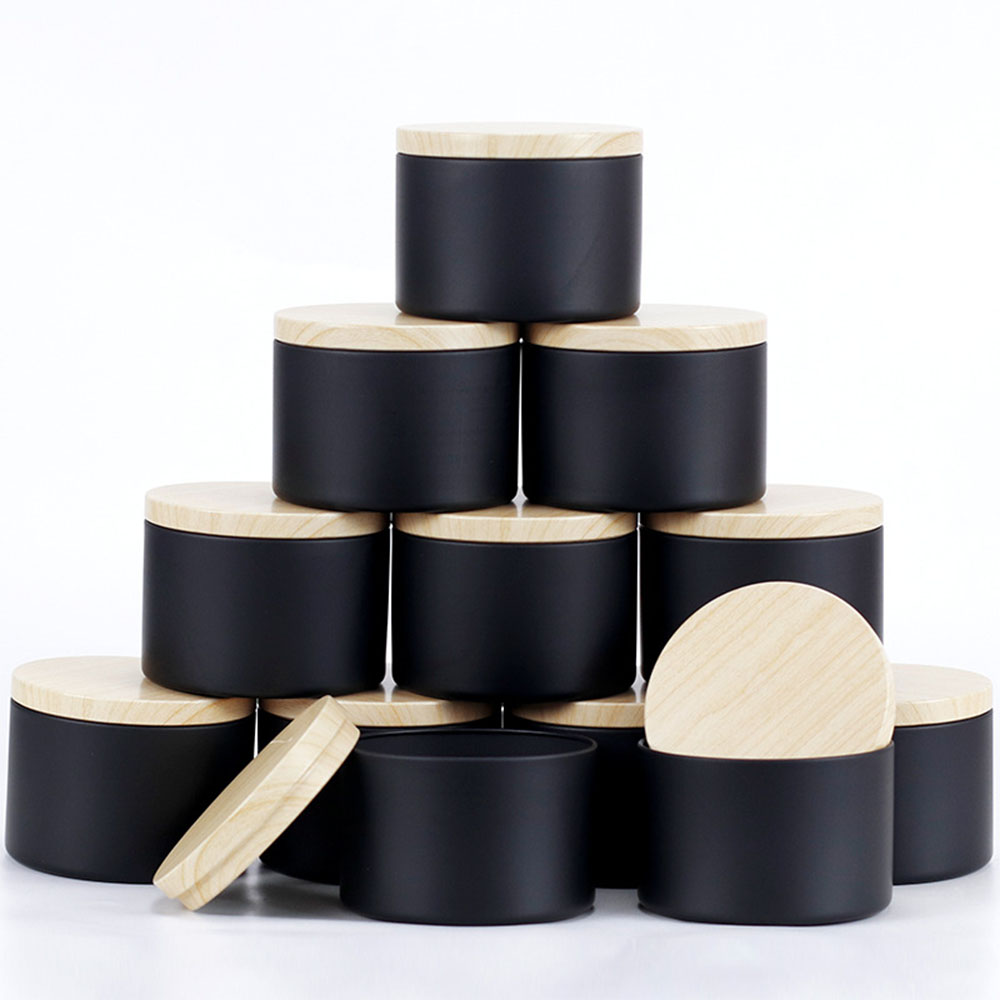 24pcs 4oz Black Candle Jars ,R - Black Tin Candle ulasan dan harga