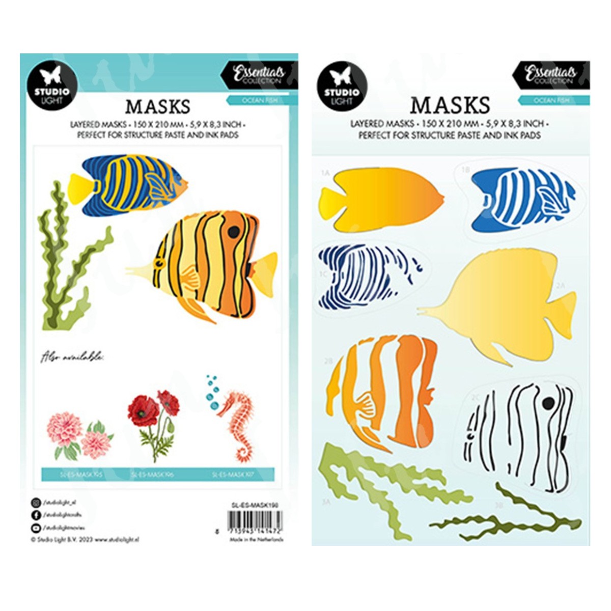 2023 New Ocean Fish Stencils M - Candle Supplies Kit ulasan dan harga