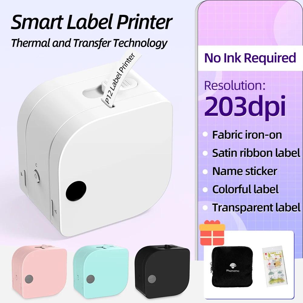 P12 Mini Label Maker Machine w - Sticker Label Template ulasan dan harga