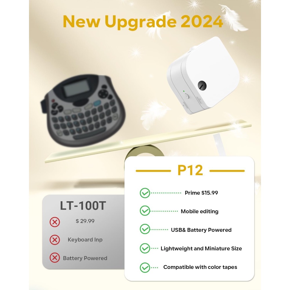 P12 Mini Label Maker Machine w - Sticker Label Template ulasan dan harga