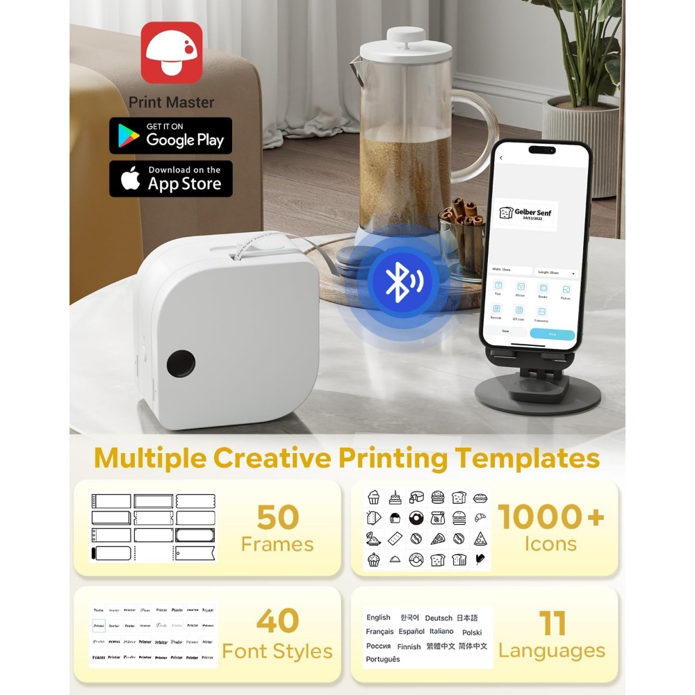 P12 Mini Label Maker Machine w - Sticker Label Template ulasan dan harga