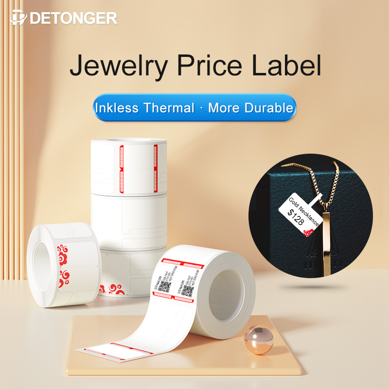 DETONGER Thermal Jelwery Label - Sticker Label Template ulasan dan harga