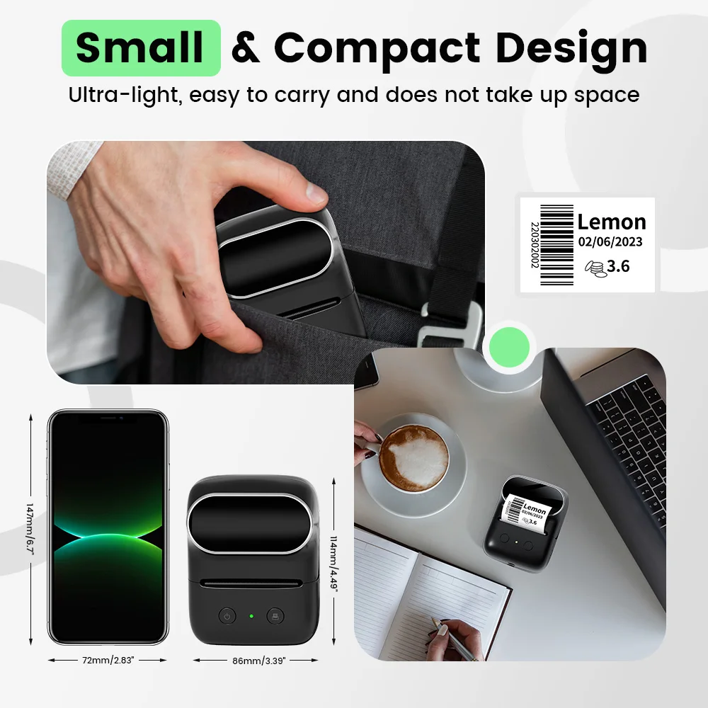 M108 Wireless Bluetooth Label  - Sticker Label Template ulasan dan harga