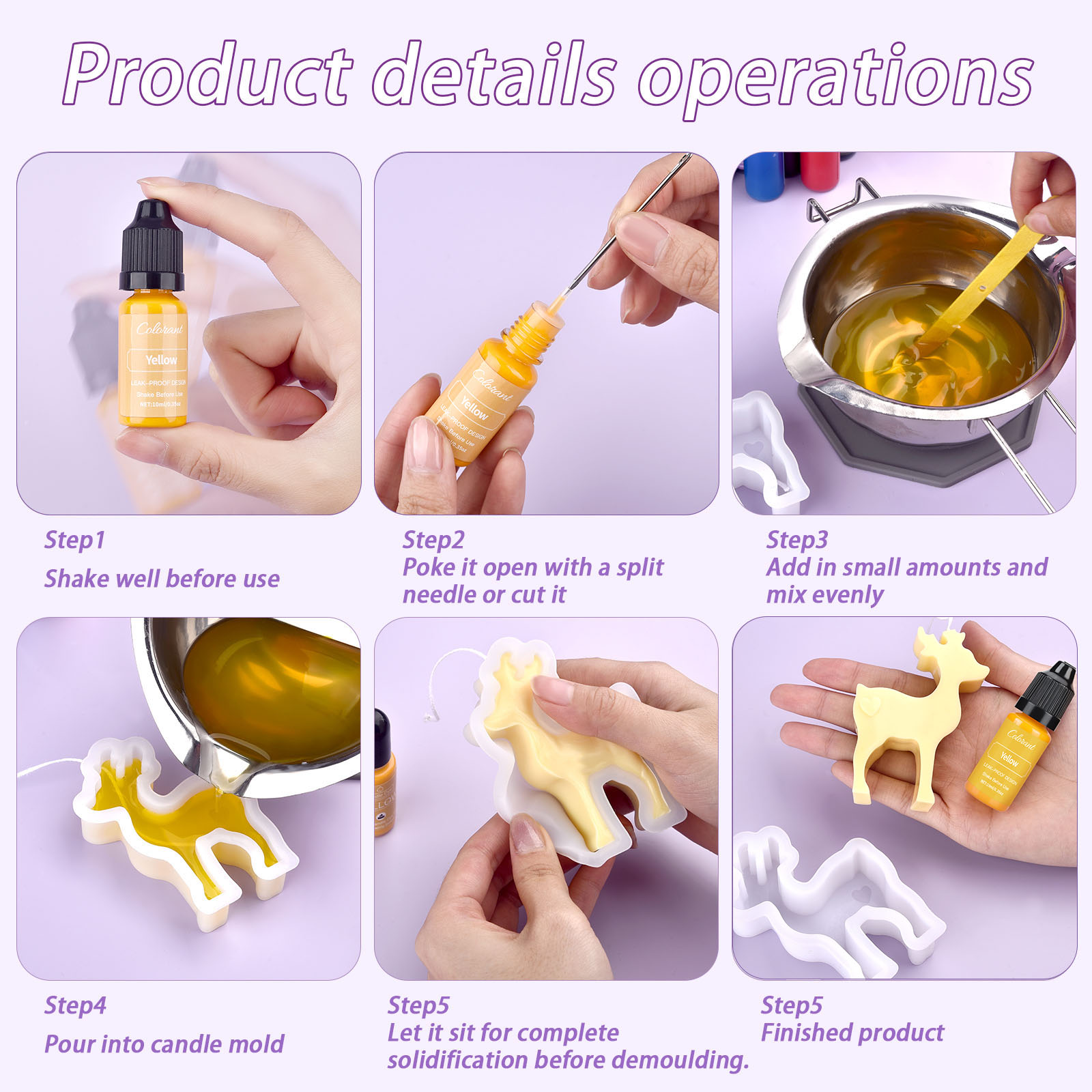 Candle Dyes Kit Liquid Coloran - Candle Supplies Kit ulasan dan harga