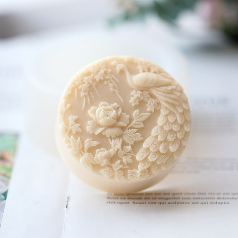 Peacock Flower Pattern Silicon - Candle Making Supplies For Beginners ulasan dan harga